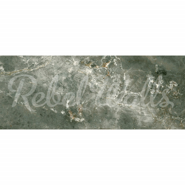 Tapet verde din hartie cu fibre de nailon Jade Marble Rebel Walls