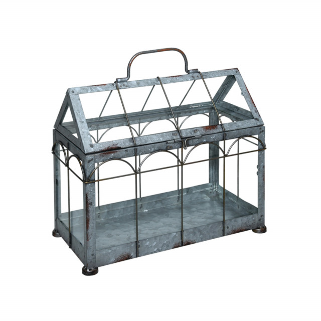 Terariu gri din metal Serra S Esschert Design