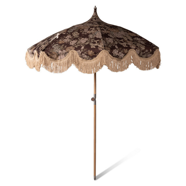 Umbrela pentru plaja multicolora din poliester si lemn Floreale HK Living