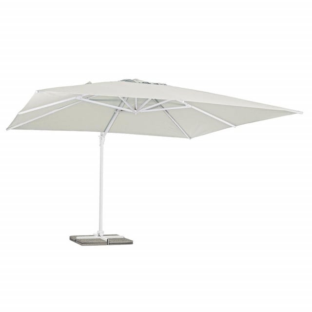 Umbrela soare alba/crem din poliester si aluminiu Eden XL Bizzotto