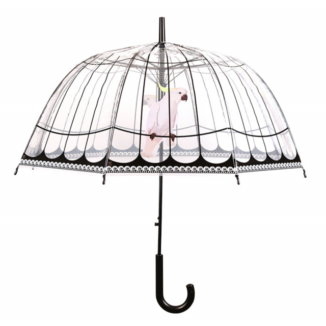 Umbrela transparenta din fibre sintetice Bird Cage Esschert Design