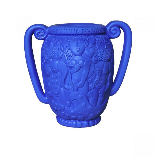 Vaza albastra din ceramica 20 cm Amphora Seletti