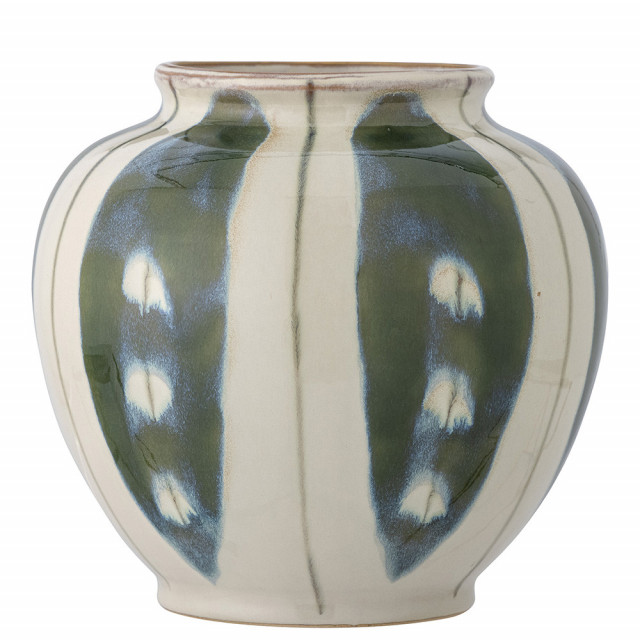 Vaza crem/verde din ceramica 22 cm Samiye Bloomingville