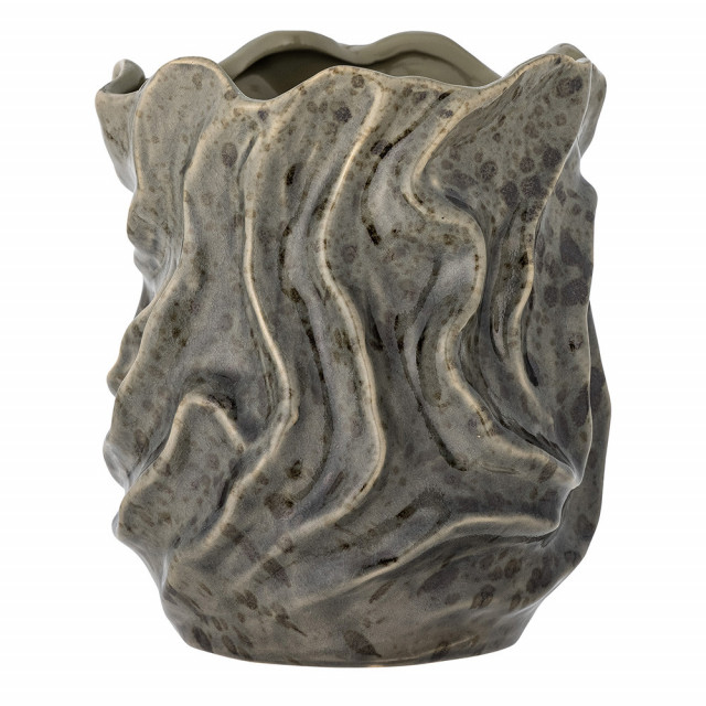 Vaza decorativa gri din ceramica 19 cm Soumia Bloomingville