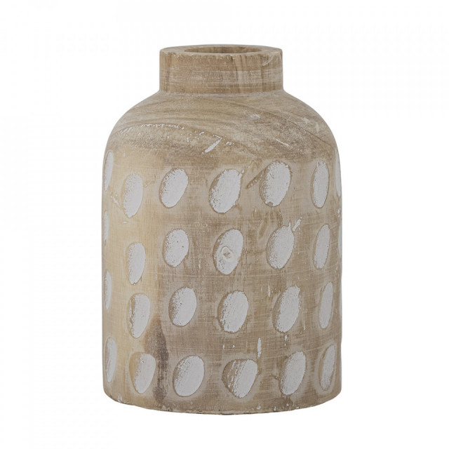 Vaza decorativa maro din lemn 18 cm Pon Creative Collection