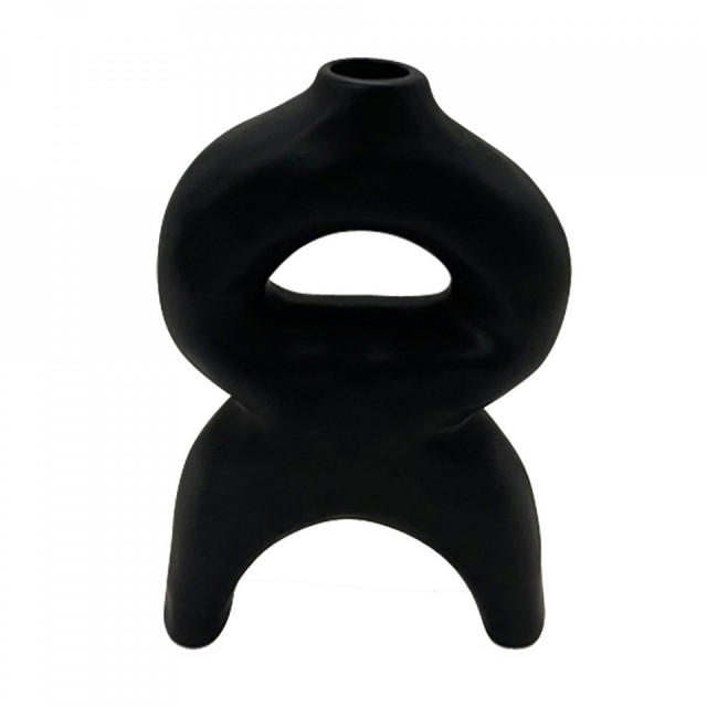Vaza decorativa neagra din ceramica 21 cm Nomad The Home Collection