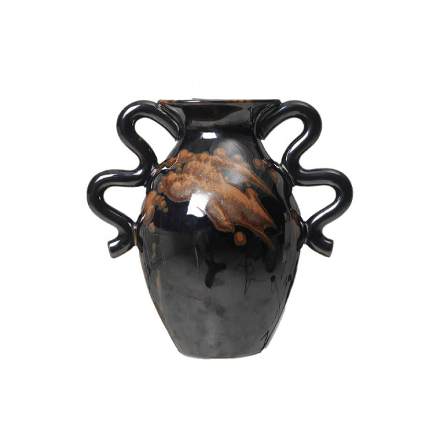 Vaza maro/neagra din ceramica 27 cm Verso Ferm Living
