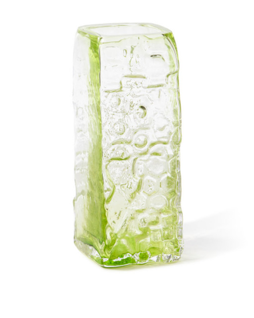 Vaza verde deschis din sticla 34 cm Square Relief Pols Potten