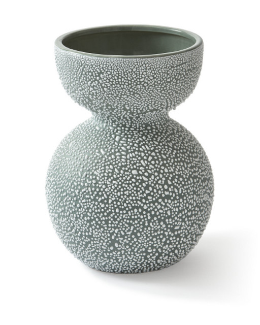 Vaza verde din ceramica 32 cm Boolb Dots Pols Potten