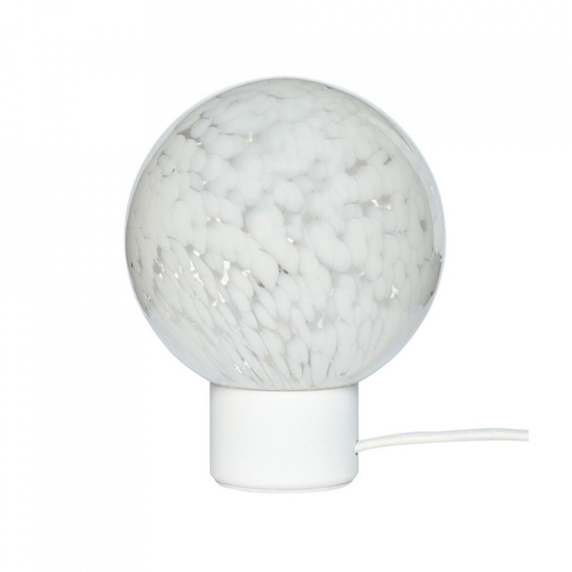 Veioza alba din metal 21 cm Cloud Hubsch