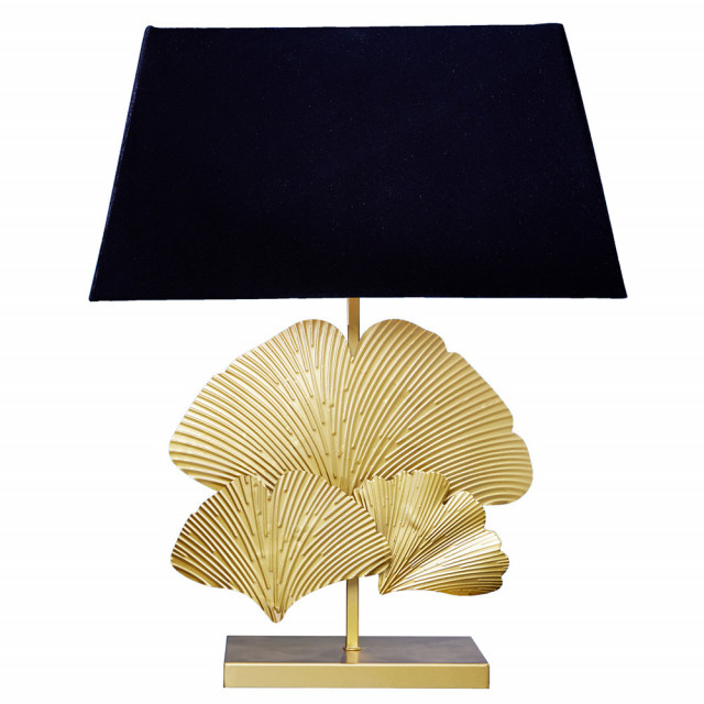 Veioza aurie/neagra din metal 62 cm Ginkgo The Home Collection