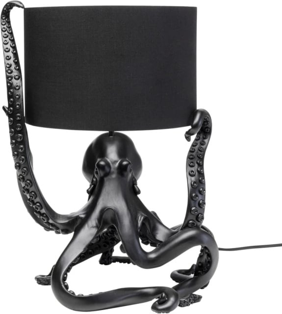 Veioza neagra din fibre sintetice 47 cm Octopus Kare