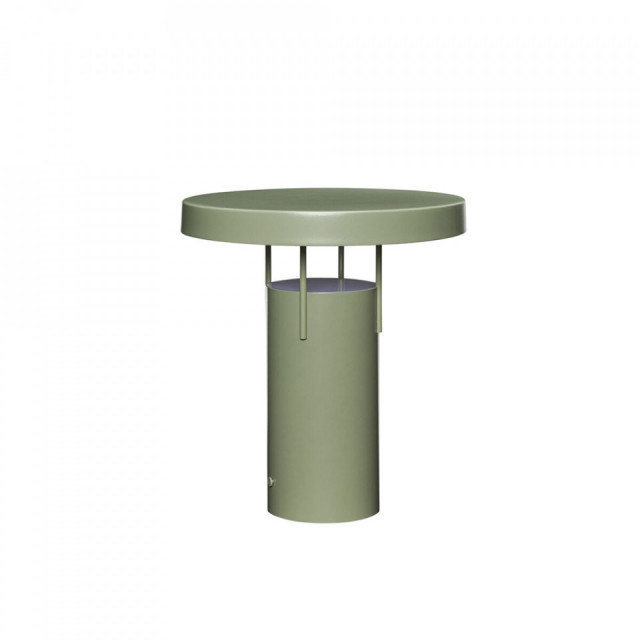 Veioza portabila verde din metal 28 cm BringMe Hubsch