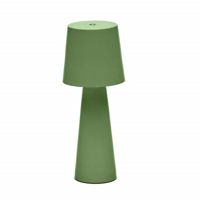 Veioza portabila verde din metal cu USB 25 cm Arenys Kave Home