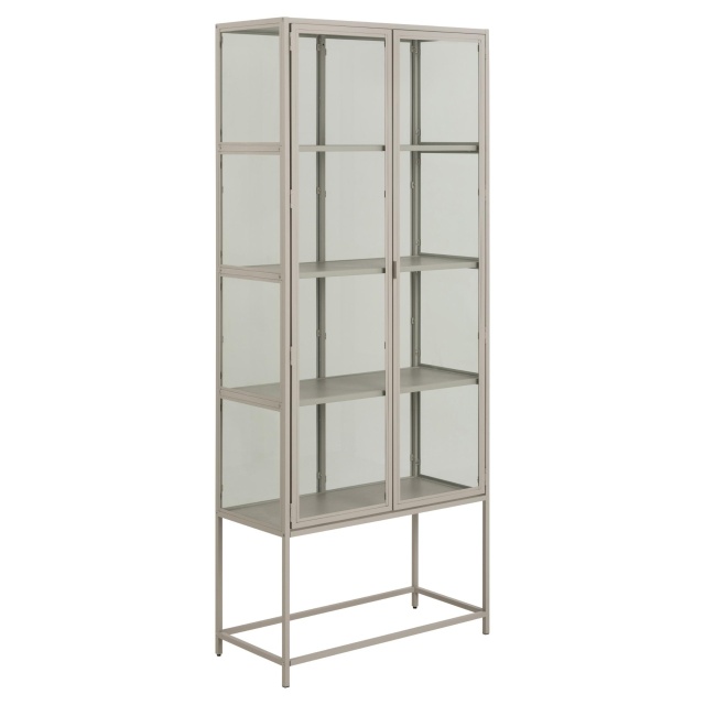 Vitrina gri din metal 186 cm Seaford Actona Company
