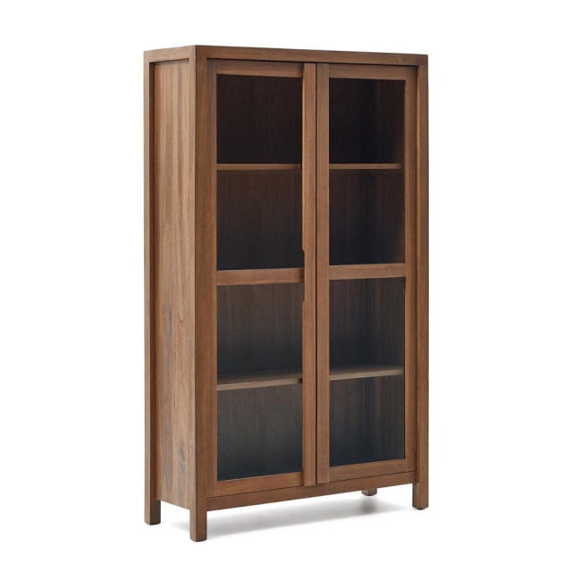 Vitrina maro din lemn 185 cm Sashi Kave Home
