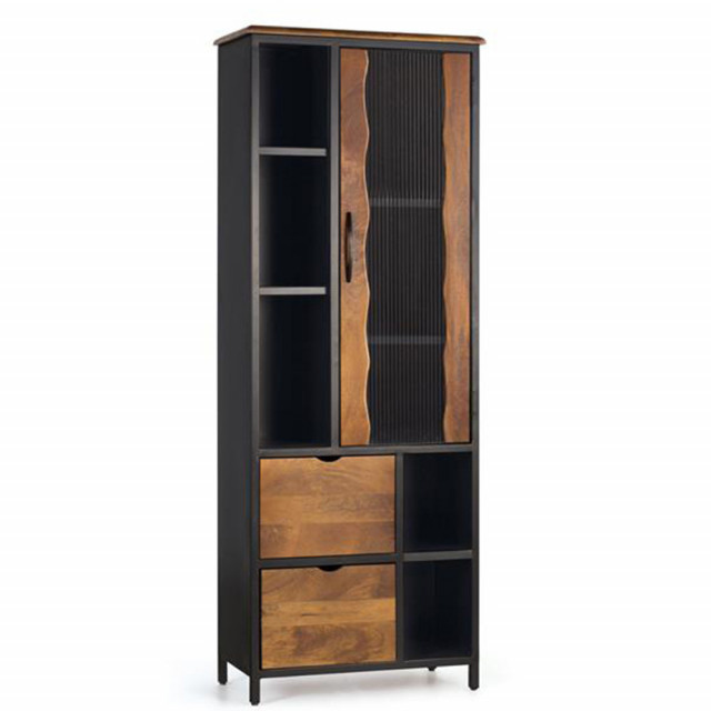 Vitrina maro/neagra din lemn 198 cm Miko Giner y Colomer