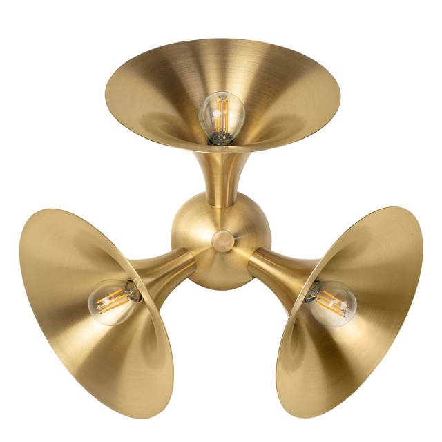 Aplica aurie din metal cu 3 becuri Jazz Versmissen