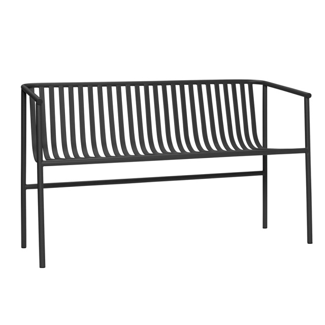 Banca exterior neagra din metal 133 cm Villa Hubsch