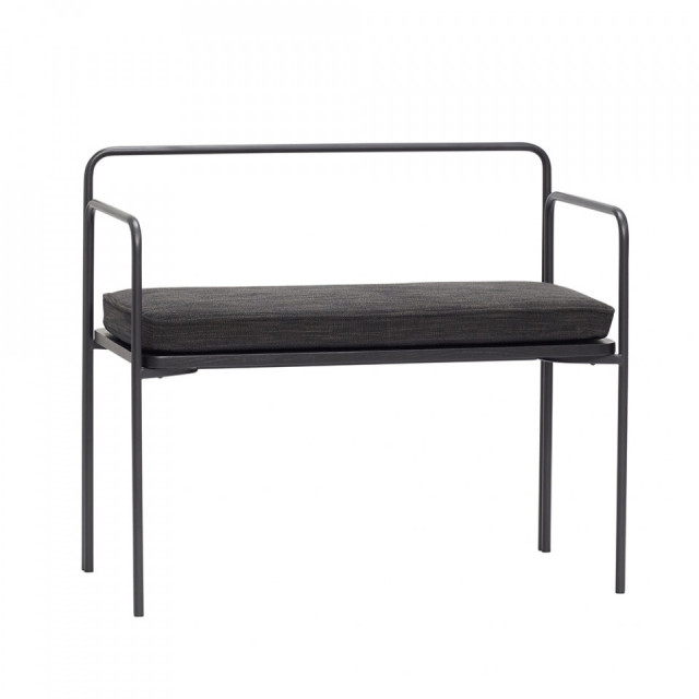 Banca neagra din metal 63 cm Carry Hubsch