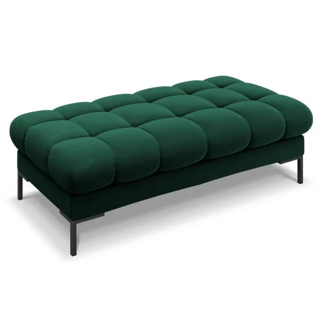 Bancheta verde inchis/neagra din catifea 133 cm Mamaia Besolux