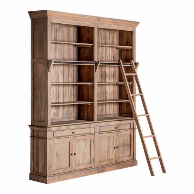 Biblioteca maro din lemn 232 cm Madern Vical Home