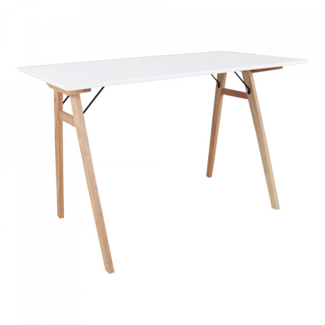 Birou alb/maro din lemn 60x120 cm Vojens House Nordic