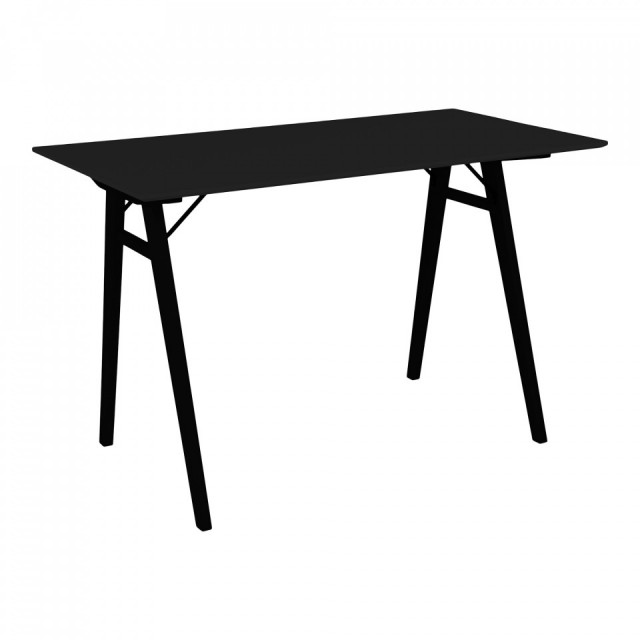Birou negru din lemn si MDF 60x120 cm Vojens House Nordic