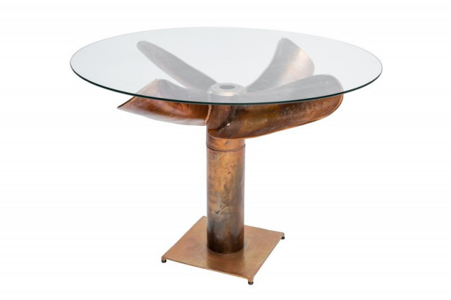 Blat transparent din sticla 105 cm Ocean Dining The Home Collection
