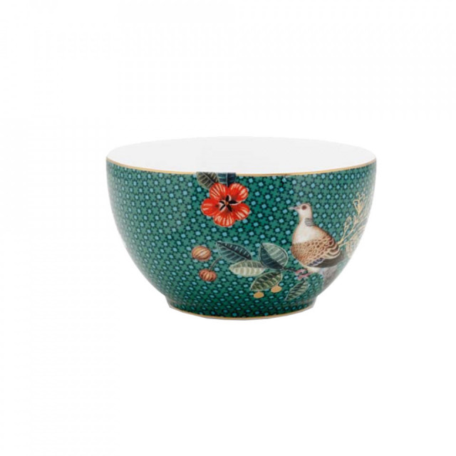 Bol multicolor din portelan 9 cm Winter Wonderland Dove Green Pip Studio