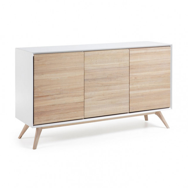 Bufet inferior alb/maro din lemn si MDF 154 cm Eunice Kave Home