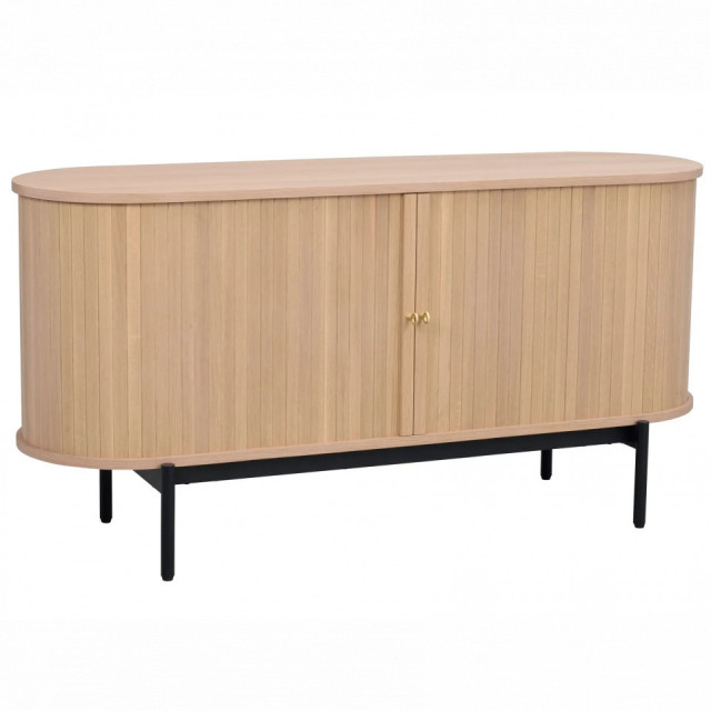 Bufet inferior crem/negru din MDF si metal 142 cm Haddington Rowico Home