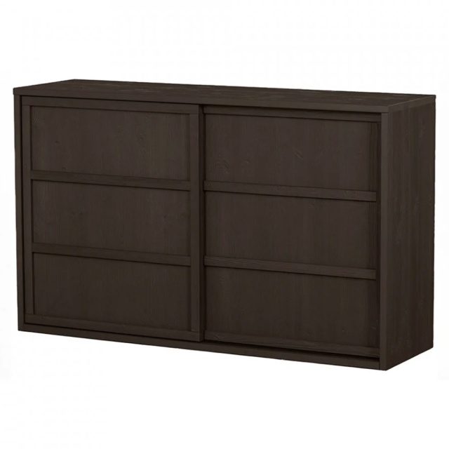 Bufet inferior maro din lemn 140 cm Nomin Ceder Woood