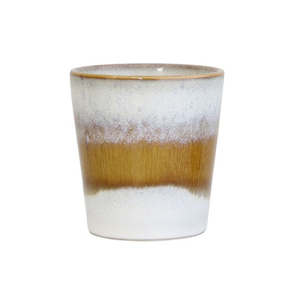 Cana alba/ocru din ceramica 180 ml 70s Ceramics HKliving
