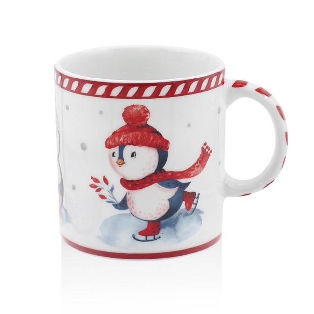 Cana multicolora din ceramica 300 ml Penguin The Home Collection