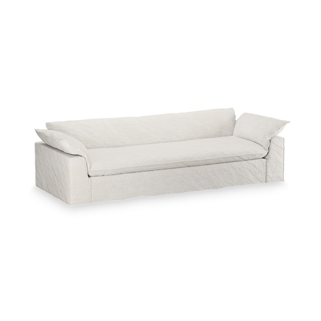 Canapea crem din textil 305 cm Nomad Boucle HKliving