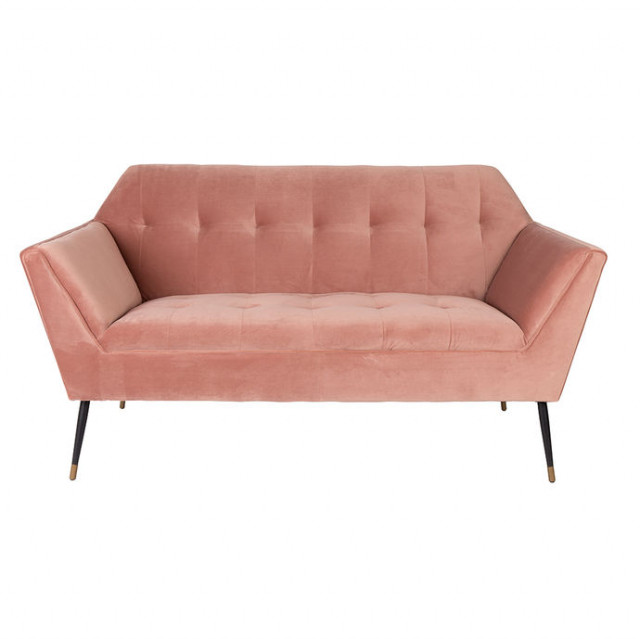 Canapea din catifea roz pentru 2 persoane Kate Pink Clay Dutchbone