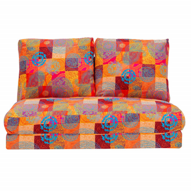 Canapea extensibila multicolora din textil pentru 2 persoane Taida The Home Collection
