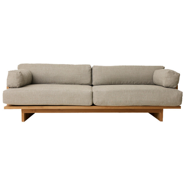 Canapea exterior crem din textil 227 cm Retro HKliving
