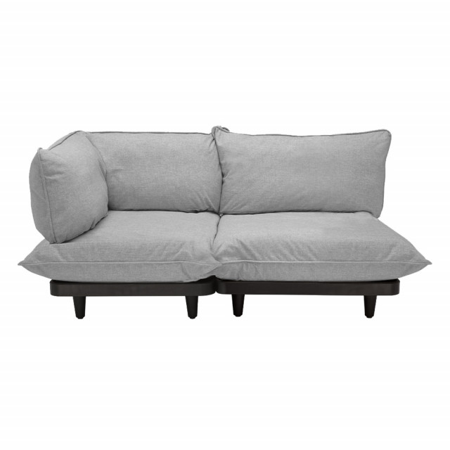 Canapea exterior modulara gri din olefina si otel 190 cm Paletti Fatboy