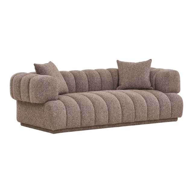 Canapea maro din textil 226 cm Aurora House Nordic