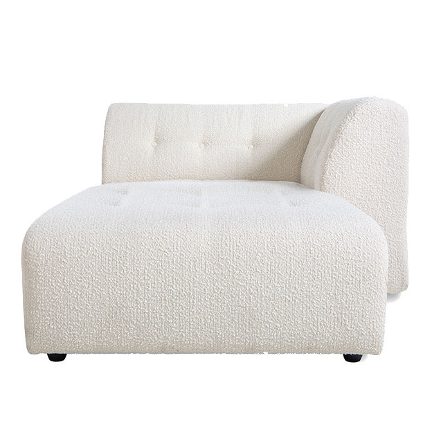Canapea modulara alba din textil 160 cm Vint Right HKliving