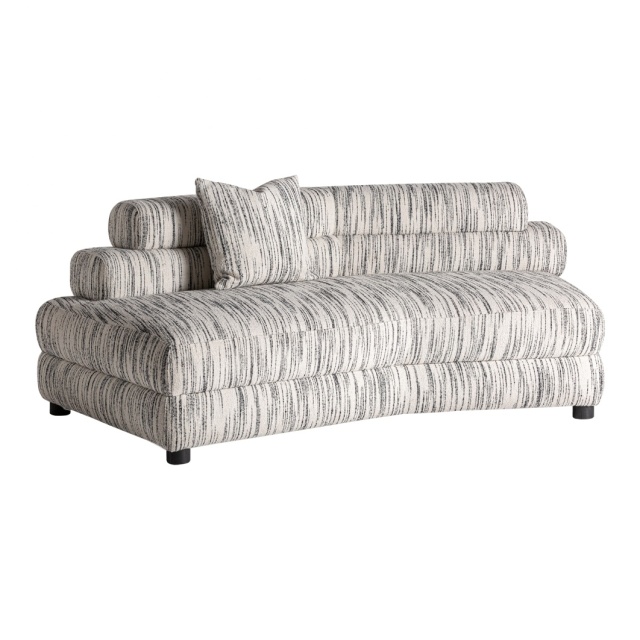 Canapea modulara alba/neagra din textil 195 cm Bredsand Corner Vical Home