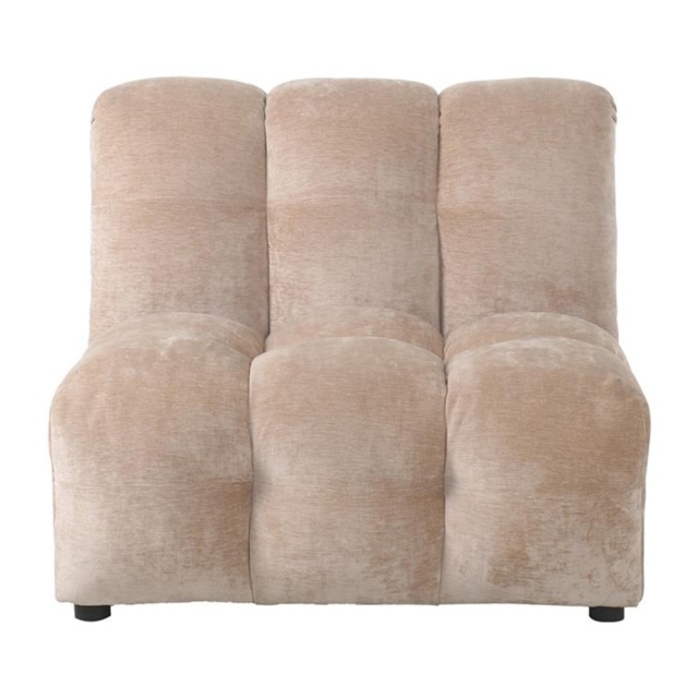Canapea modulara bej din catifea 102 cm Hackman Dutchbone