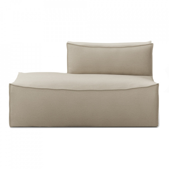 Canapea modulara bej din textil 150 cm Catena Open Left Linen Ferm Living