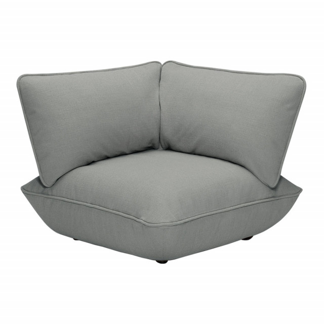 Canapea modulara cu colt gri din poliester si otel 108 cm Sumo Fatboy