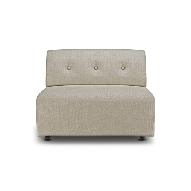 Canapea modulara ivorie din textil 89 cm Vint Pure Middle HKliving