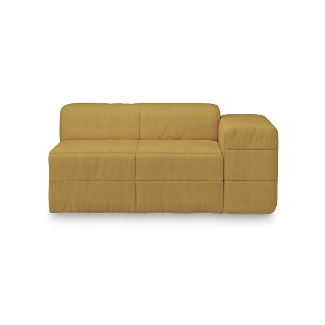 Canapea modulara ocru din textil 154 cm Brut Short Right HKliving