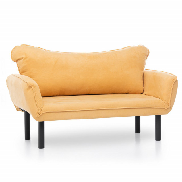 Canapea recliner galben mustar din textil pentru 2 persoane Chatto The Home Collection