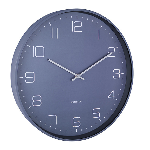 Ceas de perete rotund albastru din fier 40 cm Lofy Present Time
